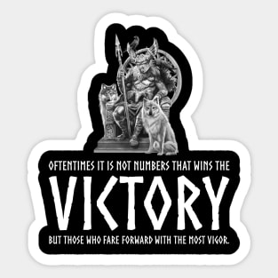 Inspiring Viking Mythology Proverb - Victory Norse God Odin Sticker